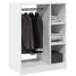 vidaXL Ντουλάπα Λευκή 77 x 48 x 102 εκ. από Επεξεργασμένο Ξύλο