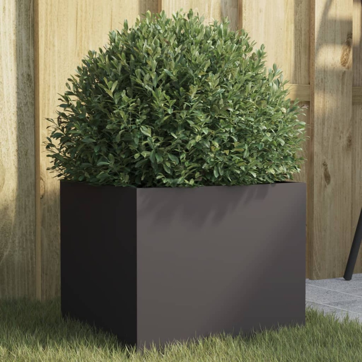 vidaXL Ζαρντινιέρα Μαύρη 32x30x29 εκ. από Χάλυβα Ψυχρής Έλασης