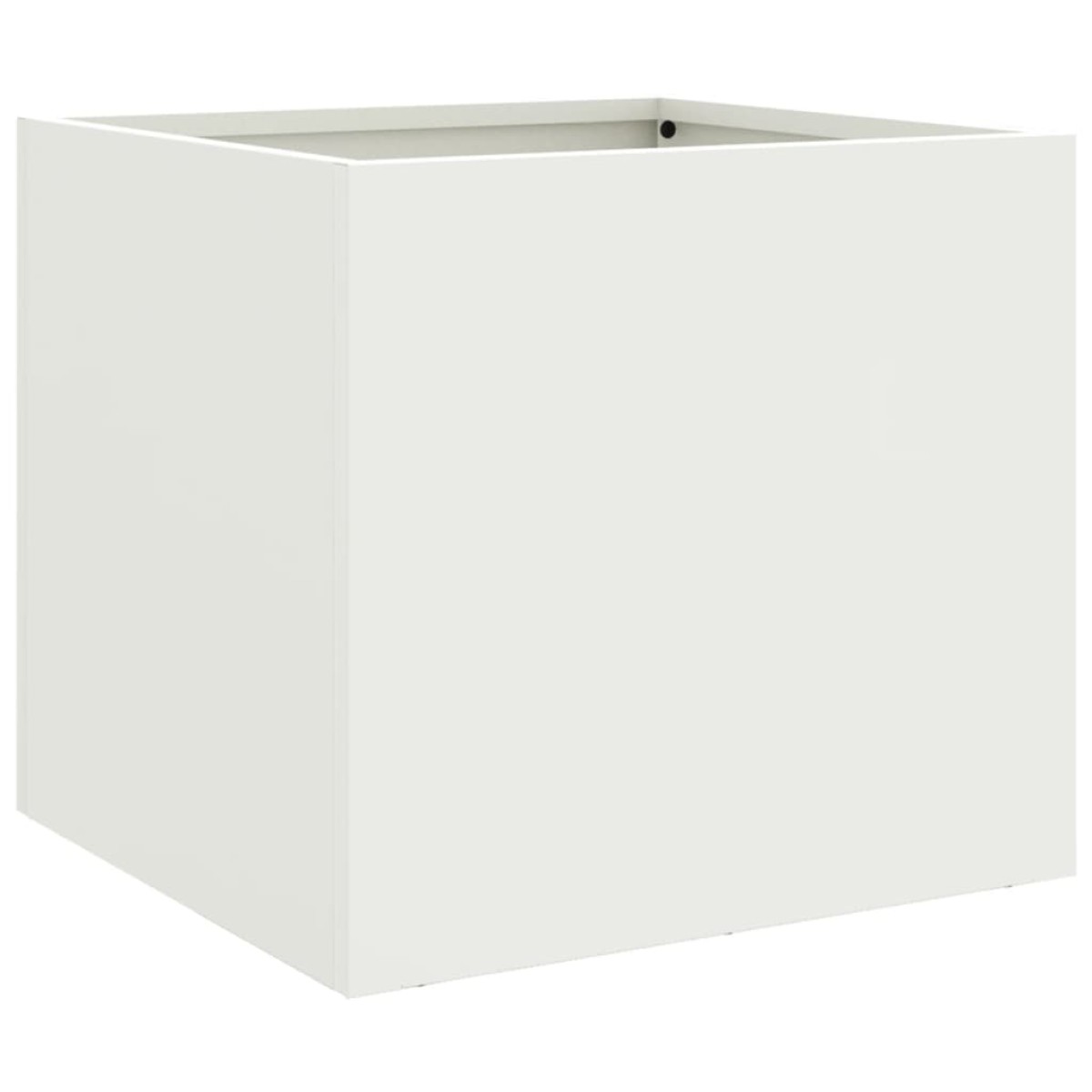vidaXL Ζαρντινιέρα Λευκή 32x30x29 εκ. από Χάλυβα Ψυχρής Έλασης