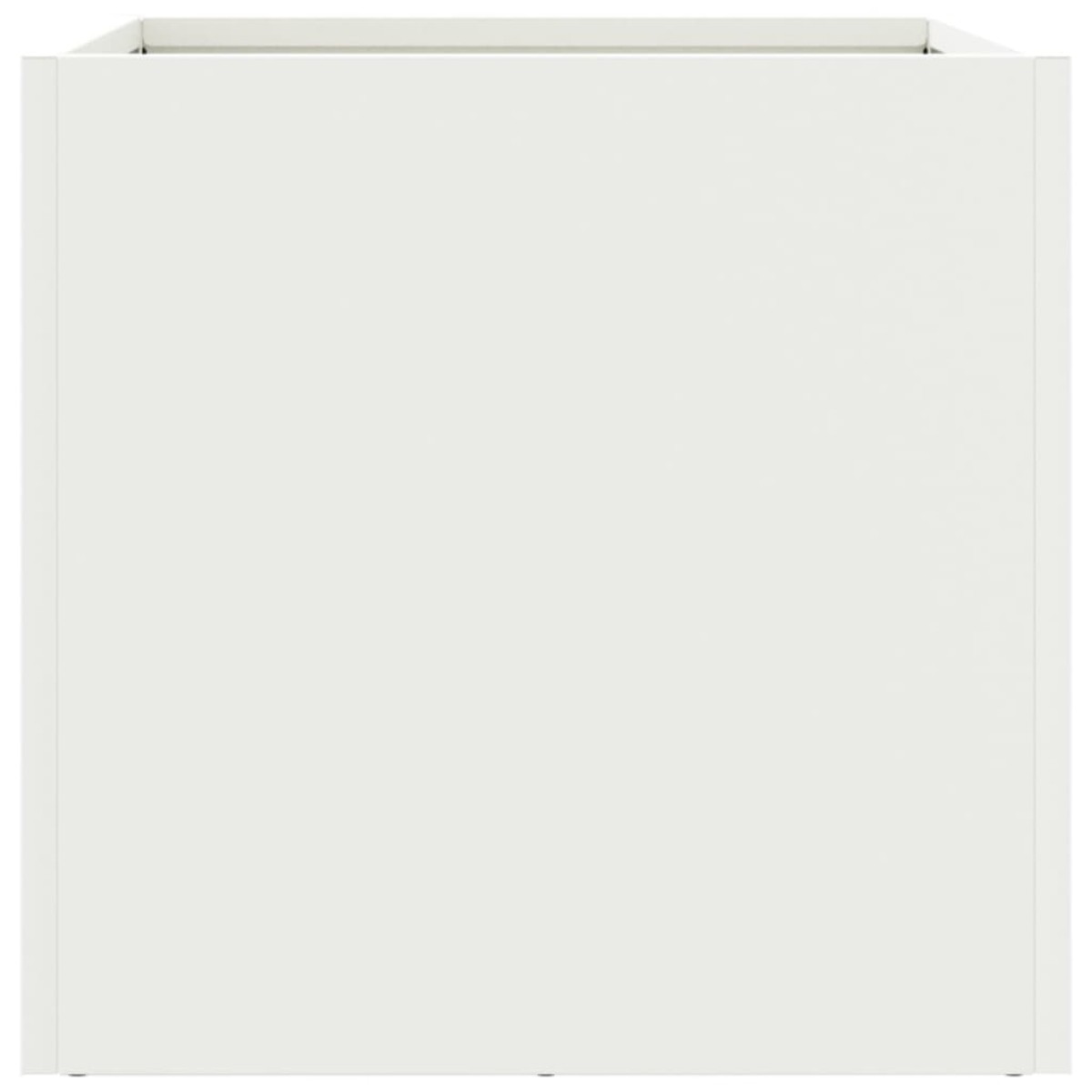 vidaXL Ζαρντινιέρα Λευκή 32x30x29 εκ. από Χάλυβα Ψυχρής Έλασης