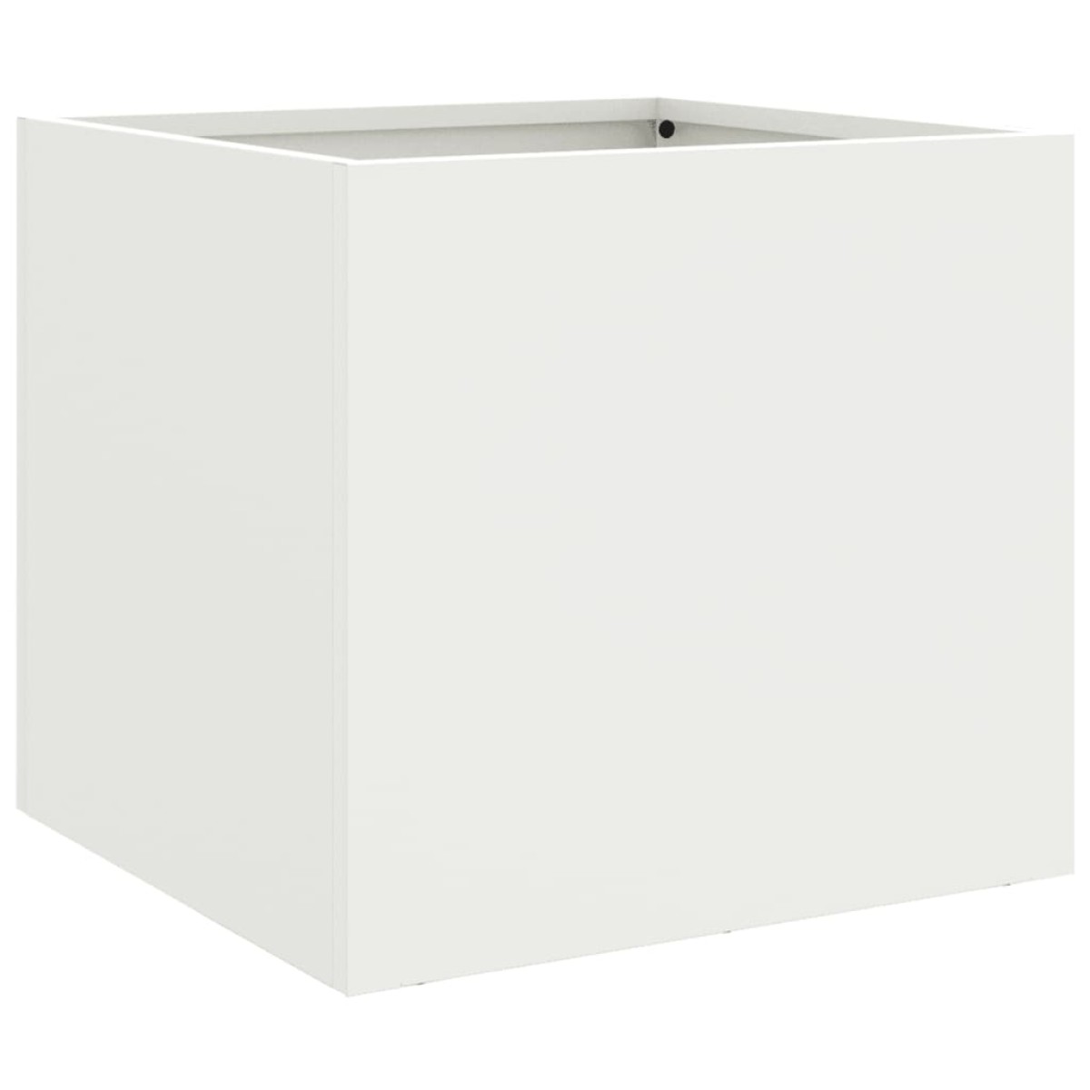 vidaXL Ζαρντινιέρα Λευκή 32x30x29 εκ. από Χάλυβα Ψυχρής Έλασης