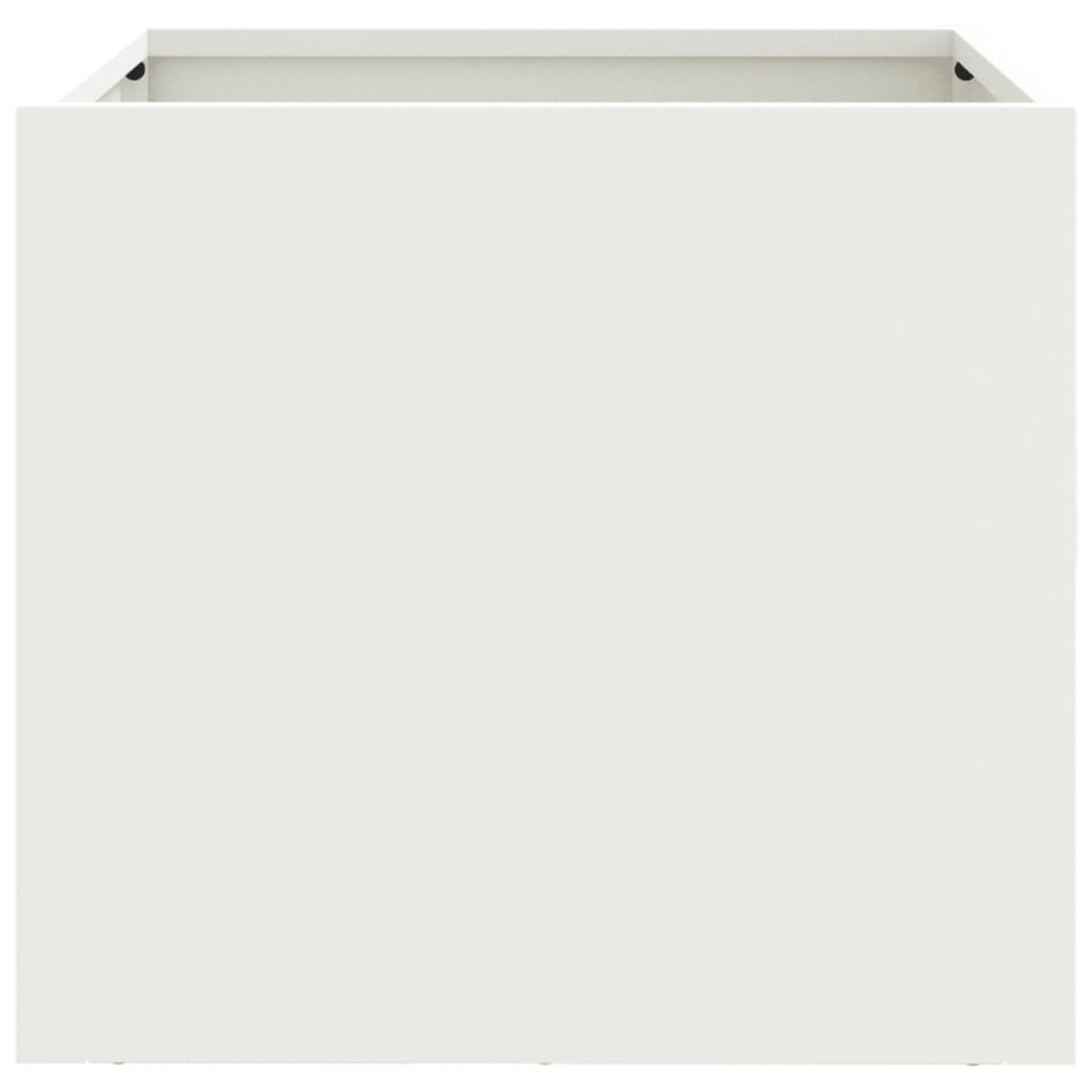 vidaXL Ζαρντινιέρες 2 τεμ. Λευκές 32x30x29εκ. από Χάλυβα Ψυχρής Έλασης