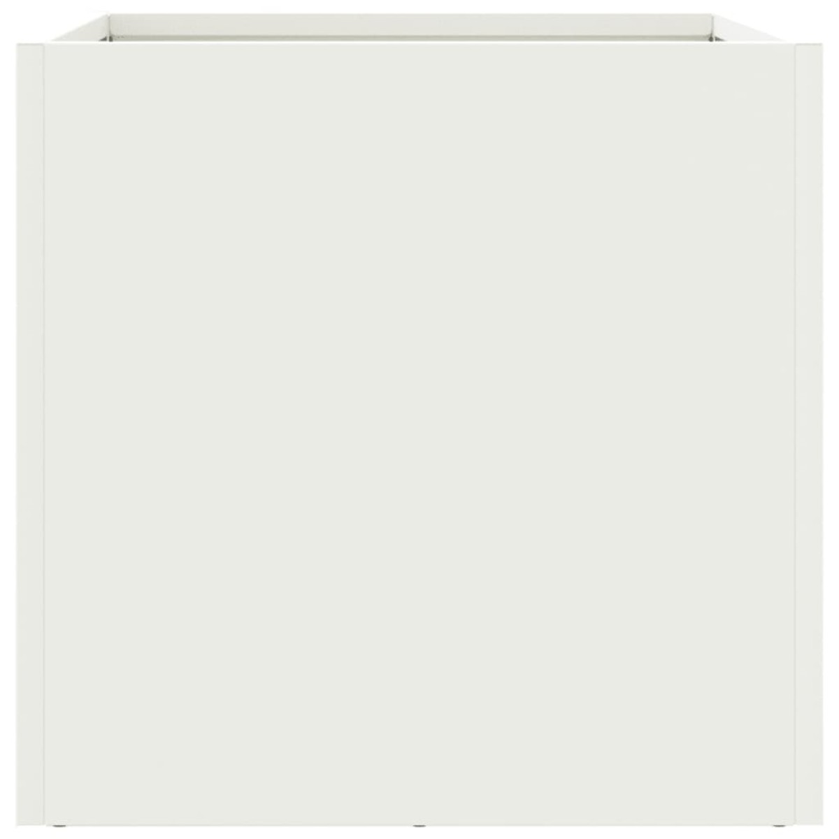 vidaXL Ζαρντινιέρες 2 τεμ. Λευκές 32x30x29εκ. από Χάλυβα Ψυχρής Έλασης