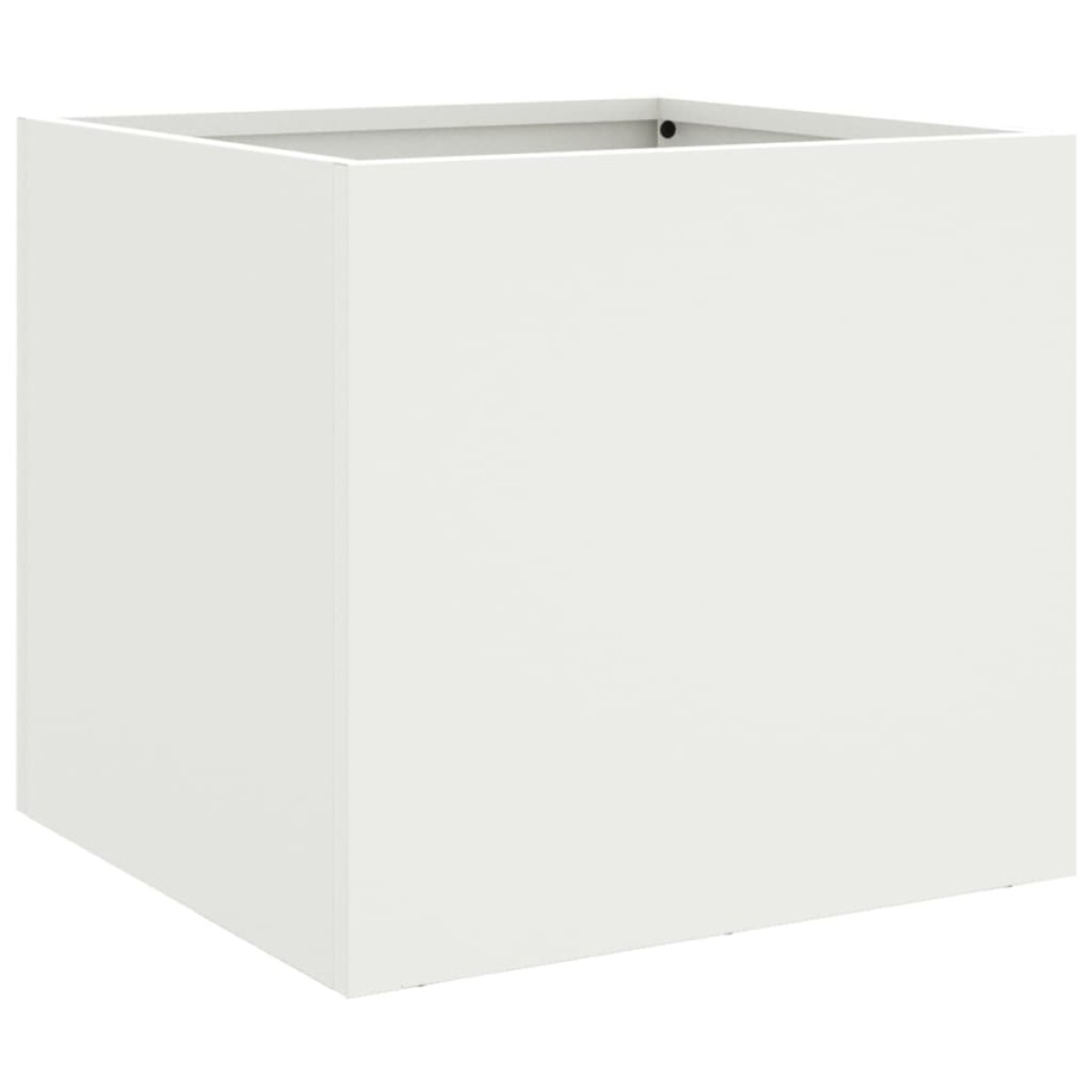 vidaXL Ζαρντινιέρες 2 τεμ. Λευκές 32x30x29εκ. από Χάλυβα Ψυχρής Έλασης