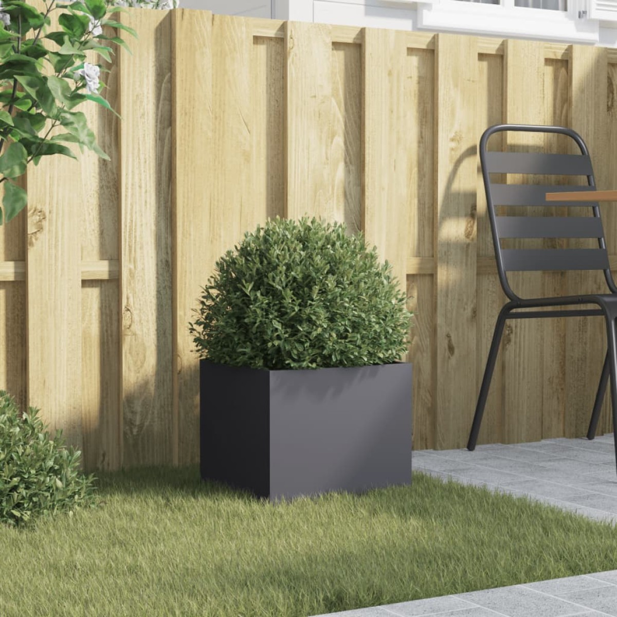 vidaXL Ζαρντινιέρα Ανθρακί 32x30x29 εκ. από Χάλυβα Ψυχρής Έλασης