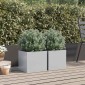 vidaXL Ζαρντινιέρες 2 τεμ. Ασημί 32x30x29 εκ. από Γαλβανισμένο Χάλυβα