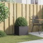 vidaXL Ζαρντινιέρα Μαύρη 42x40x39 εκ. από Χάλυβα Ψυχρής Έλασης