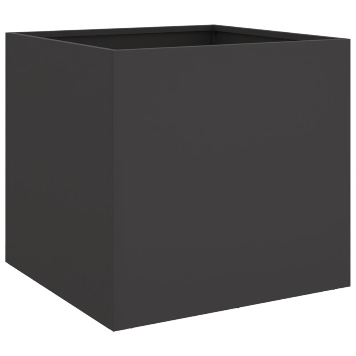 vidaXL Ζαρντινιέρες 2 τεμ. Μαύρες 42x40x39εκ. από Χάλυβα Ψυχρής Έλασης