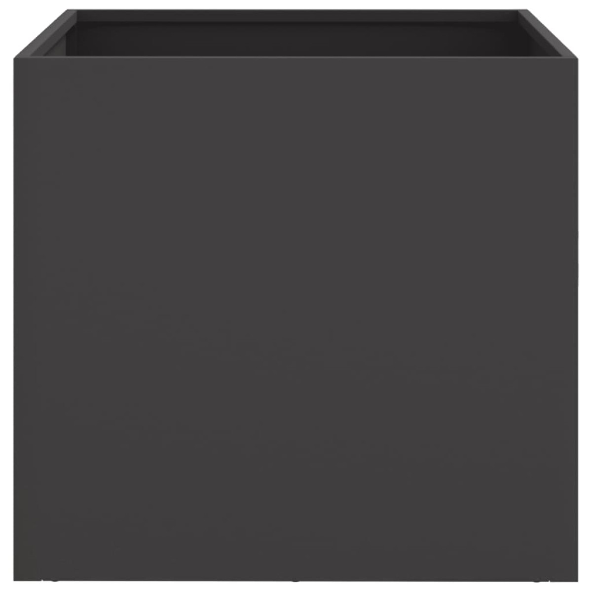 vidaXL Ζαρντινιέρες 2 τεμ. Μαύρες 42x40x39εκ. από Χάλυβα Ψυχρής Έλασης