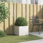 vidaXL Ζαρντινιέρα Λευκή 42x40x39 εκ. από Χάλυβα Ψυχρής Έλασης