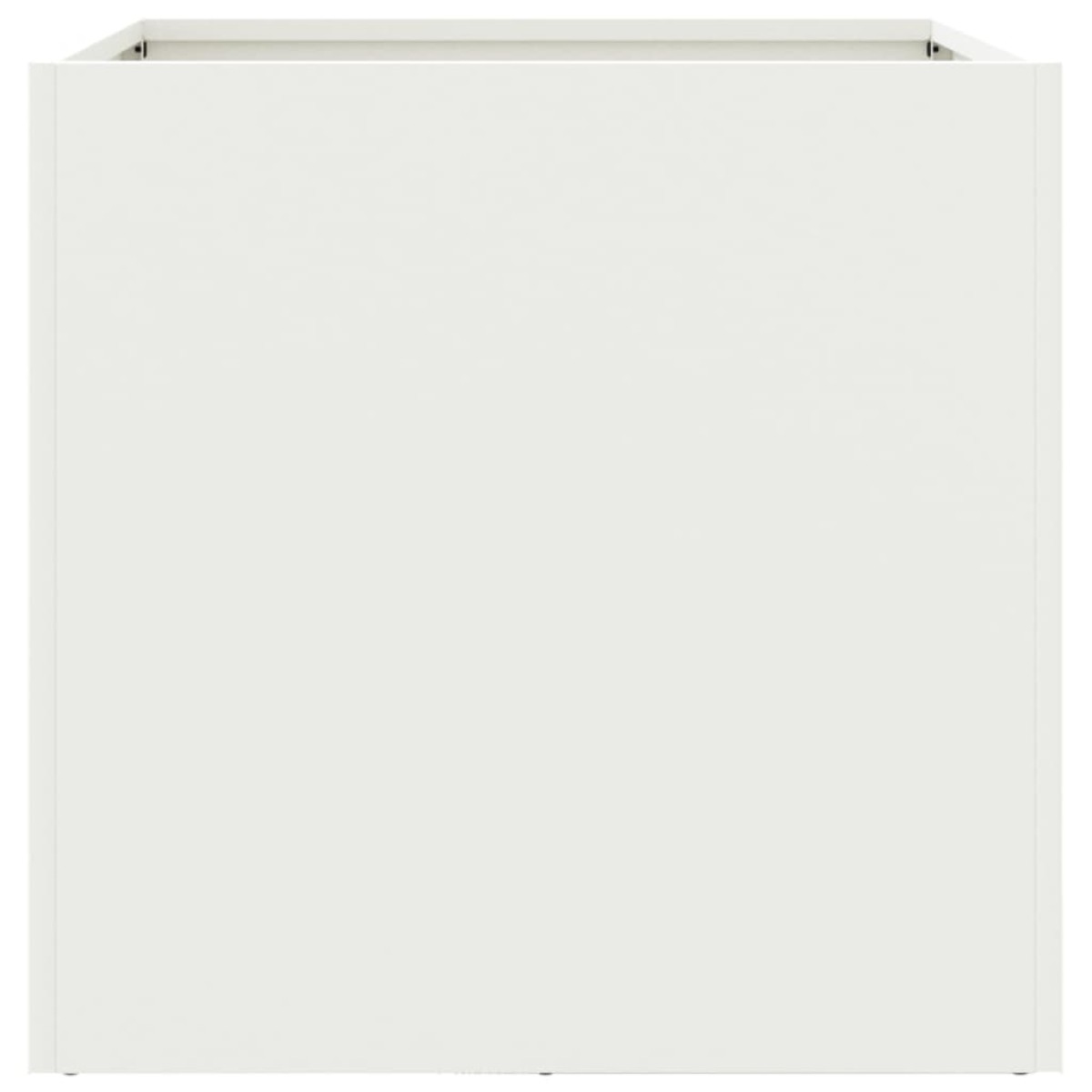 vidaXL Ζαρντινιέρα Λευκή 42x40x39 εκ. από Χάλυβα Ψυχρής Έλασης