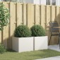 vidaXL Ζαρντινιέρες 2 τεμ. Λευκές 42x40x39εκ. από Χάλυβα Ψυχρής Έλασης