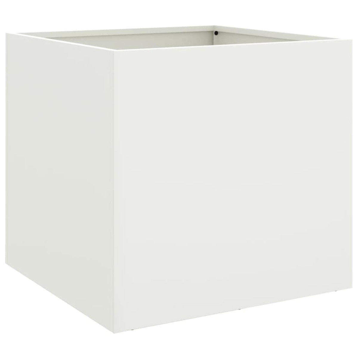 vidaXL Ζαρντινιέρες 2 τεμ. Λευκές 42x40x39εκ. από Χάλυβα Ψυχρής Έλασης