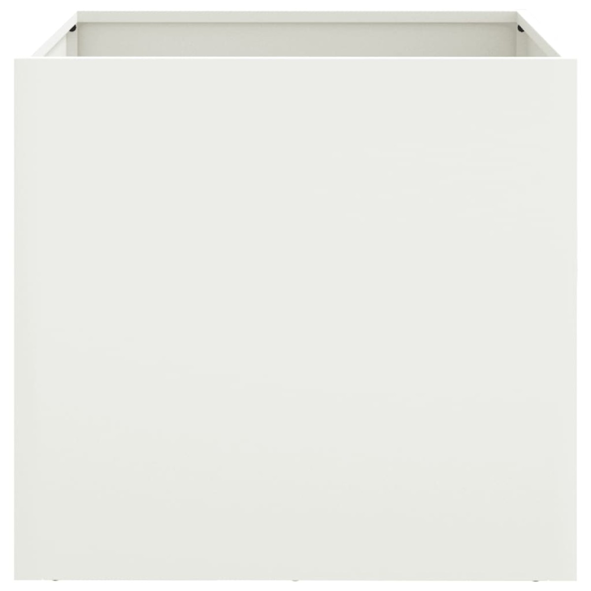 vidaXL Ζαρντινιέρες 2 τεμ. Λευκές 42x40x39εκ. από Χάλυβα Ψυχρής Έλασης
