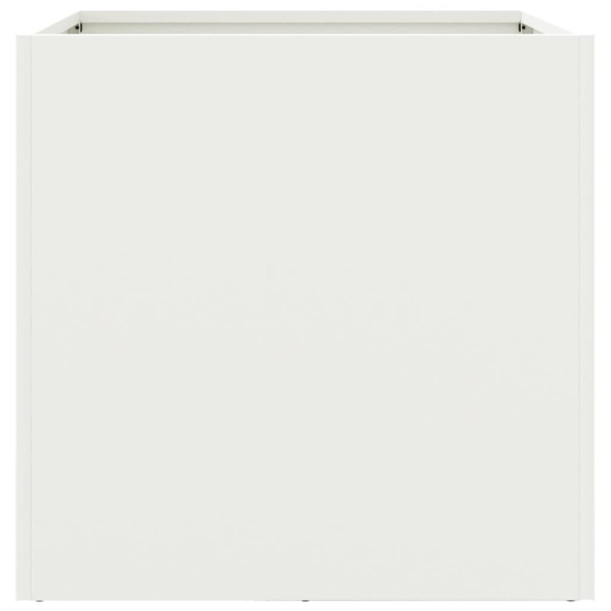 vidaXL Ζαρντινιέρες 2 τεμ. Λευκές 42x40x39εκ. από Χάλυβα Ψυχρής Έλασης