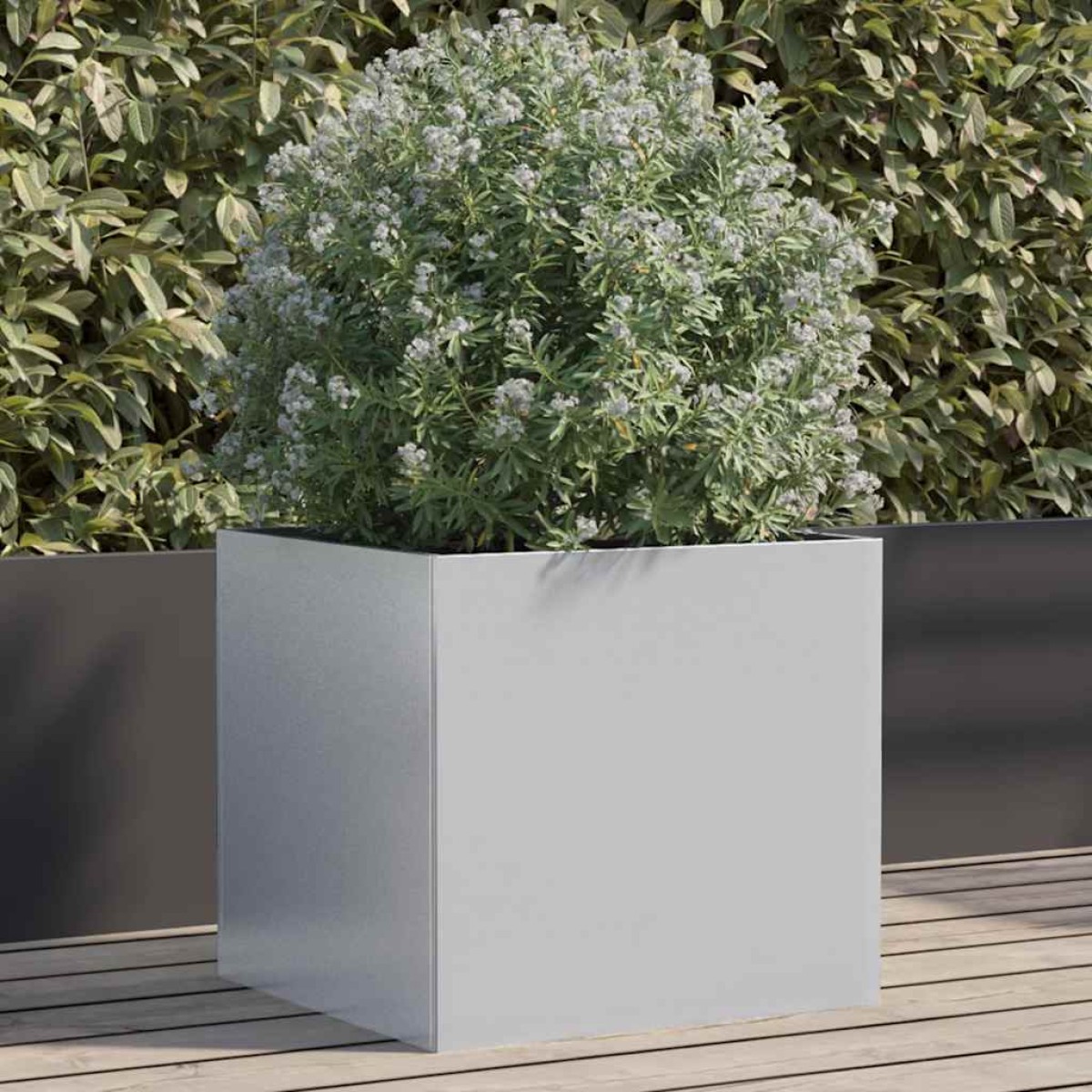vidaXL Ζαρντινιέρα Ασημί 32 x 30 x 29 εκ. από Γαλβανισμένο Χάλυβα