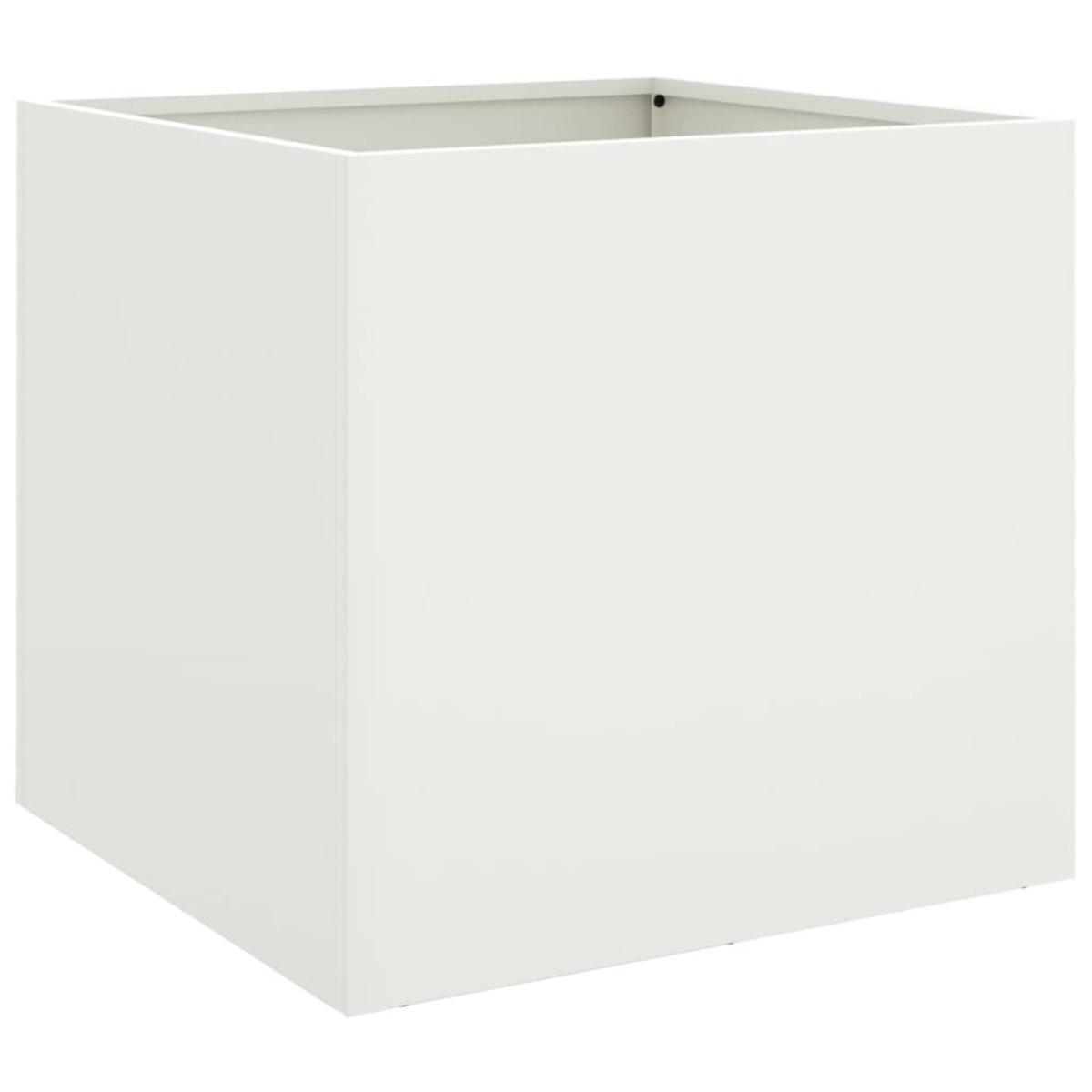 vidaXL Ζαρντινιέρα Λευκή 49x47x46 εκ. από Χάλυβα Ψυχρής Έλασης