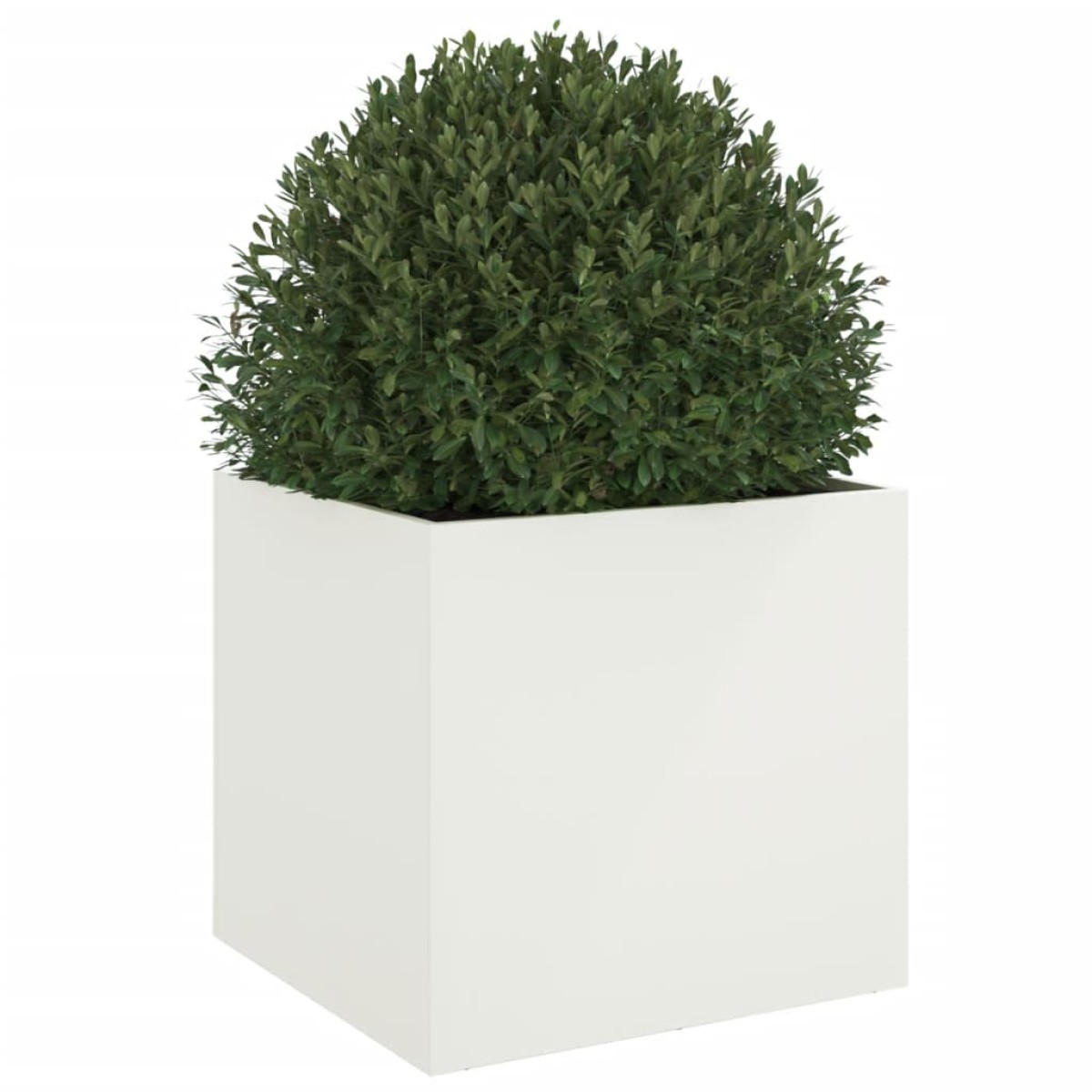 vidaXL Ζαρντινιέρα Λευκή 49x47x46 εκ. από Χάλυβα Ψυχρής Έλασης