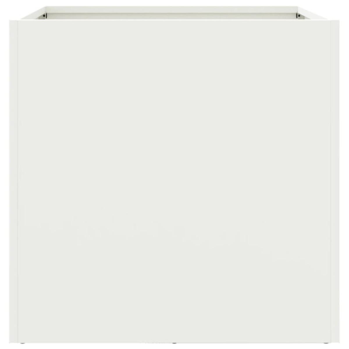 vidaXL Ζαρντινιέρα Λευκή 49x47x46 εκ. από Χάλυβα Ψυχρής Έλασης