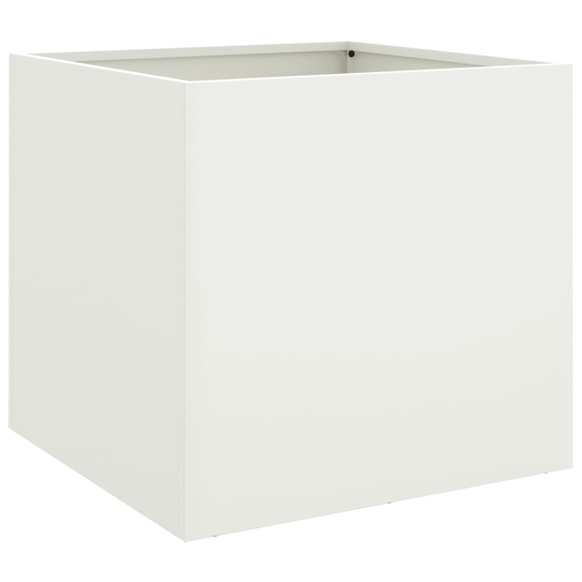 vidaXL Ζαρντινιέρα Λευκή 49x47x46 εκ. από Χάλυβα Ψυχρής Έλασης