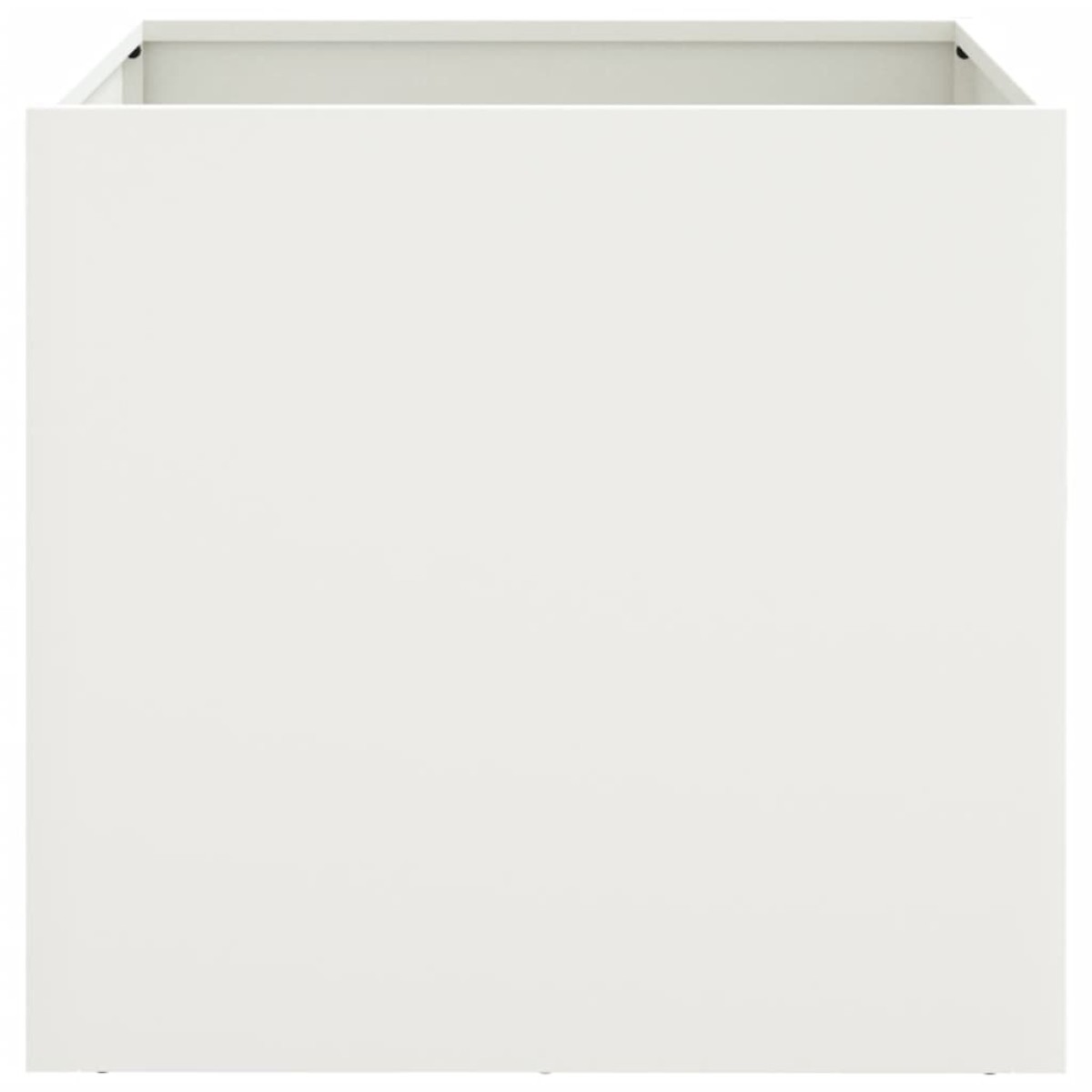 vidaXL Ζαρντινιέρες 2 τεμ. Λευκές 49x47x46εκ. από Χάλυβα Ψυχρής Έλασης