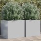 vidaXL Ζαρντινιέρες 2 τεμ. Ασημί 49x47x46 εκ. Γαλβανισμένο Χάλυβα