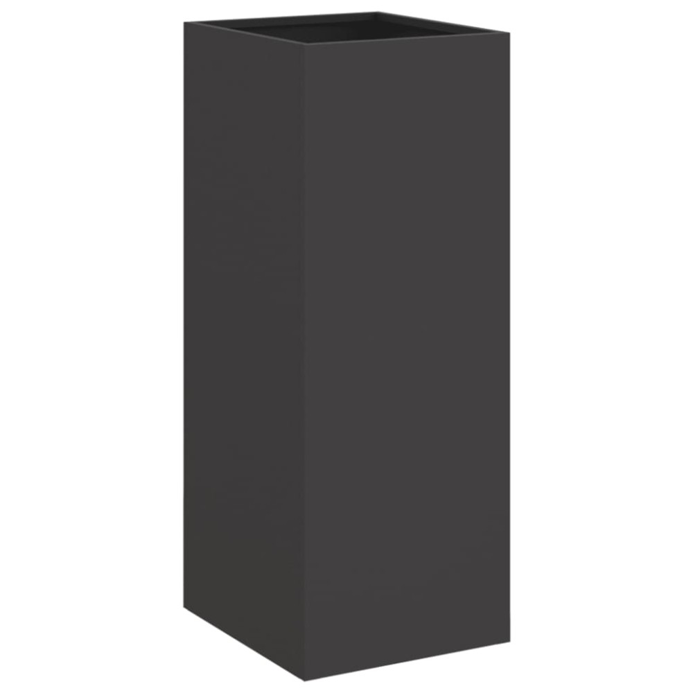 vidaXL Ζαρντινιέρα Μαύρη 32x29x75 εκ. από Χάλυβα