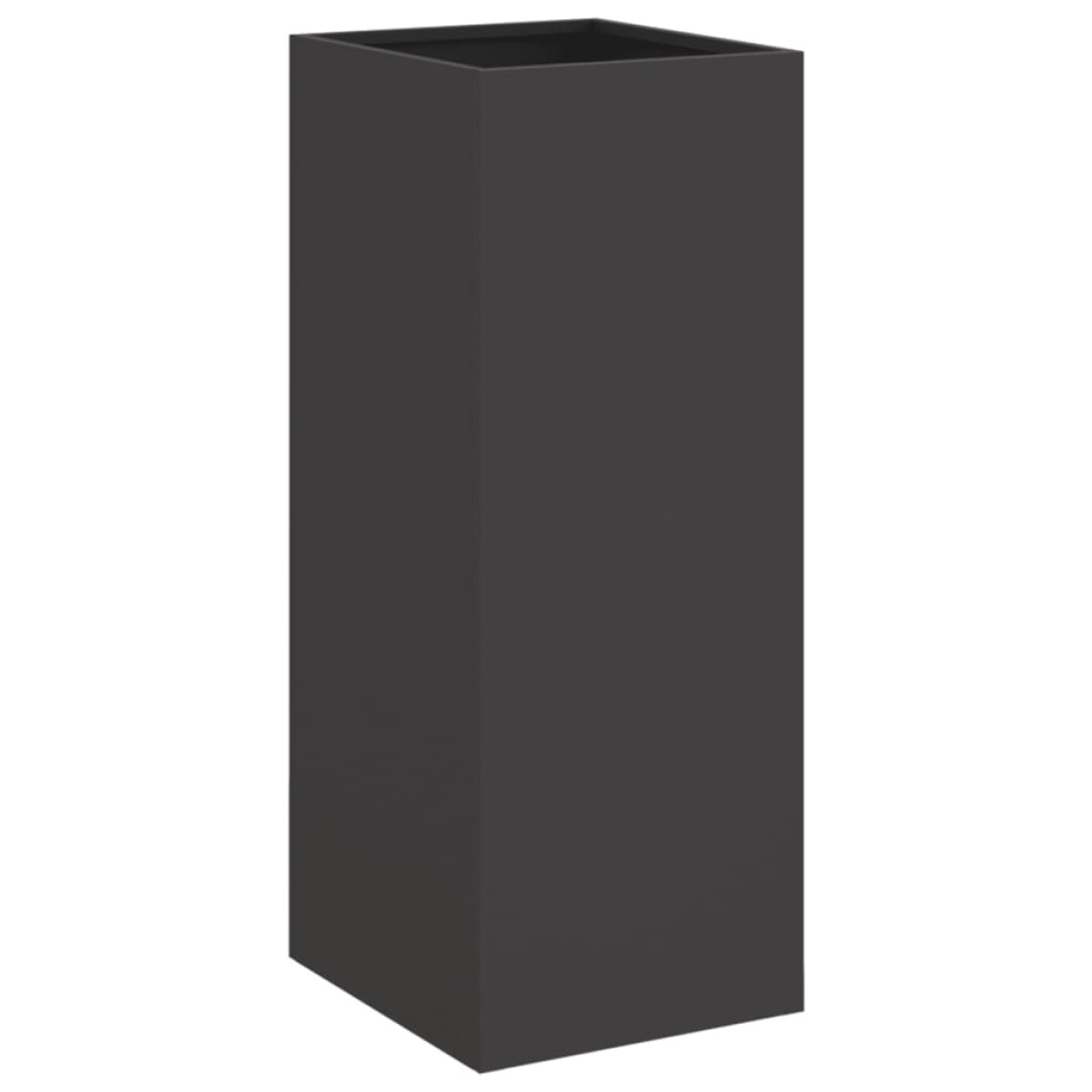 vidaXL Ζαρντινιέρα Μαύρη 32x27,5x75 εκ. από Χάλυβα Ψυχρής Έλασης