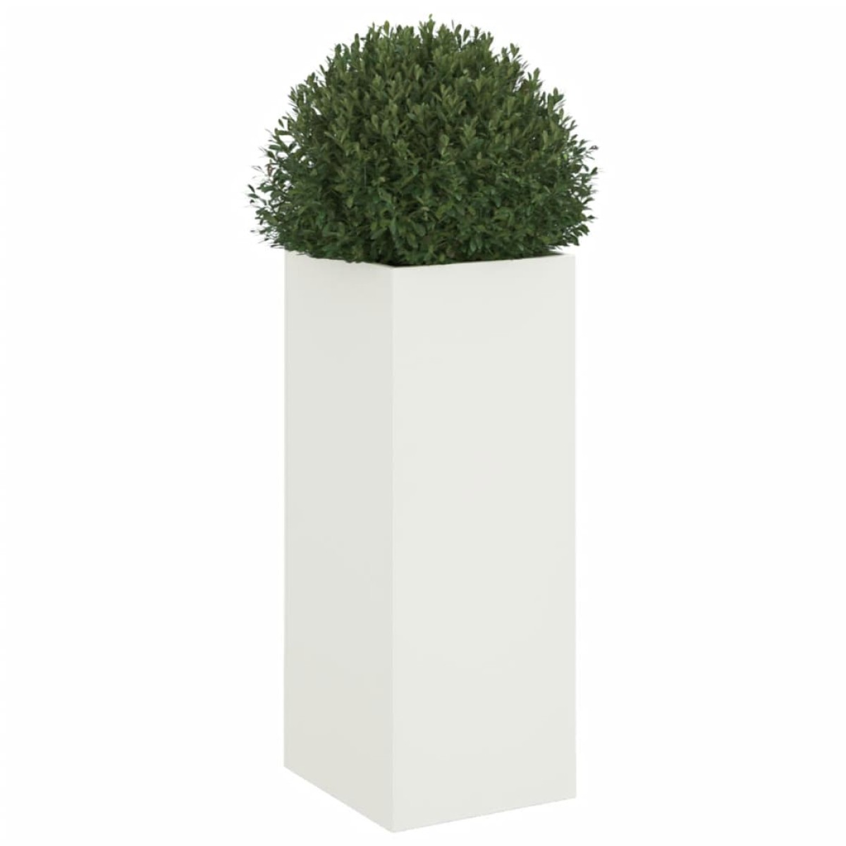 vidaXL Ζαρντινιέρα Λευκή 32x27,5x75 εκ. από Χάλυβα Ψυχρής Έλασης