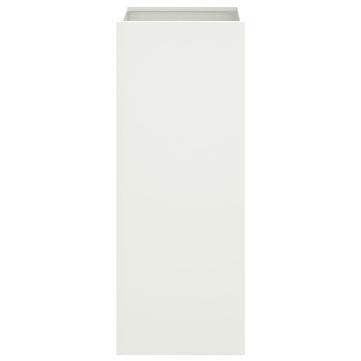 vidaXL Ζαρντινιέρα Λευκή 32x27,5x75 εκ. από Χάλυβα Ψυχρής Έλασης