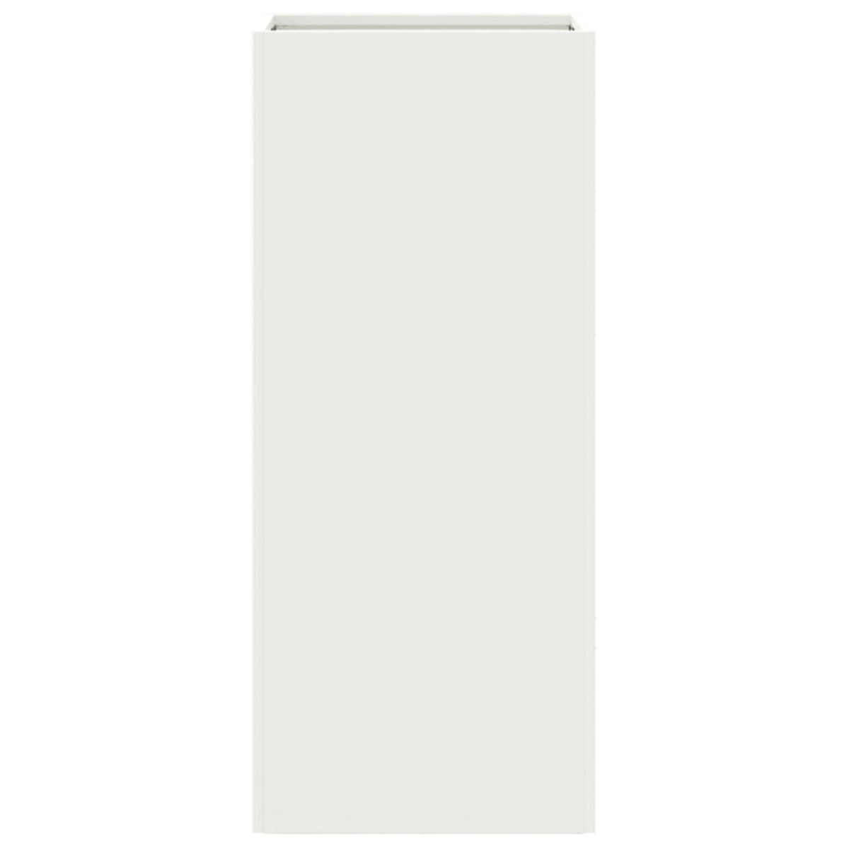 vidaXL Ζαρντινιέρα Λευκή 32x27,5x75 εκ. από Χάλυβα Ψυχρής Έλασης