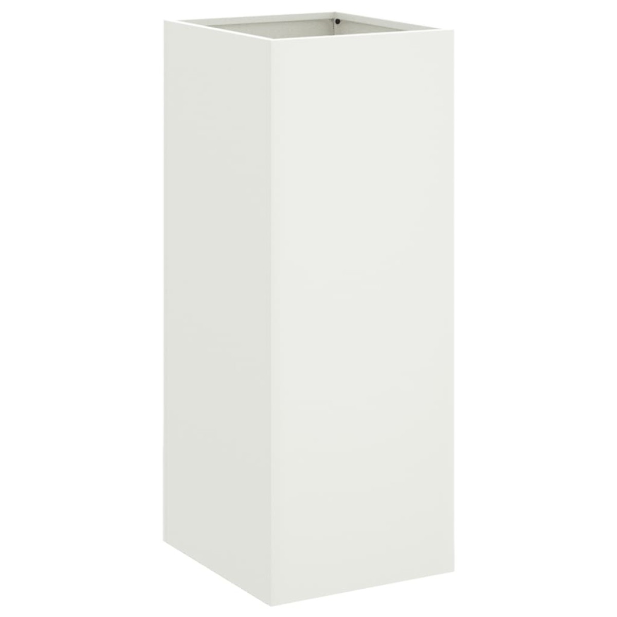 vidaXL Ζαρντινιέρα Λευκή 32x27,5x75 εκ. από Χάλυβα Ψυχρής Έλασης