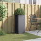 vidaXL Ζαρντινιέρα Ανθρακί 32x27,5x75 εκ. από Χάλυβα Ψυχρής Έλασης