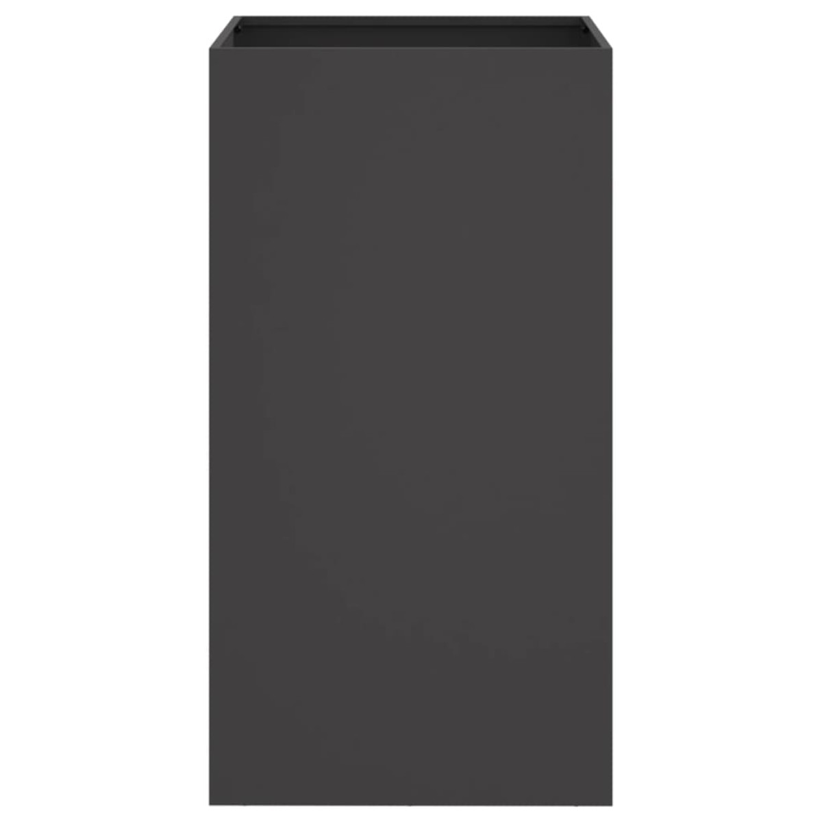 vidaXL Ζαρντινιέρα Μαύρη 42x38x75 εκ. από Χάλυβα Ψυχρής Έλασης