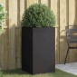 vidaXL Ζαρντινιέρα Μαύρη 42x38x75 εκ. από Χάλυβα Ψυχρής Έλασης