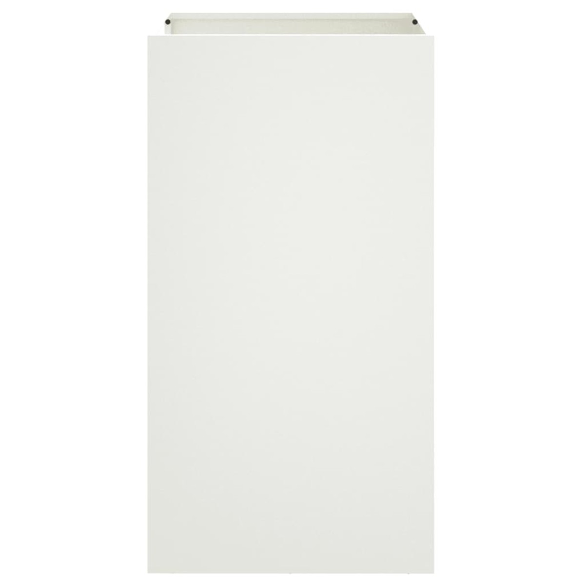 vidaXL Ζαρντινιέρα Λευκή 42x38x75 εκ. από Χάλυβα Ψυχρής Έλασης