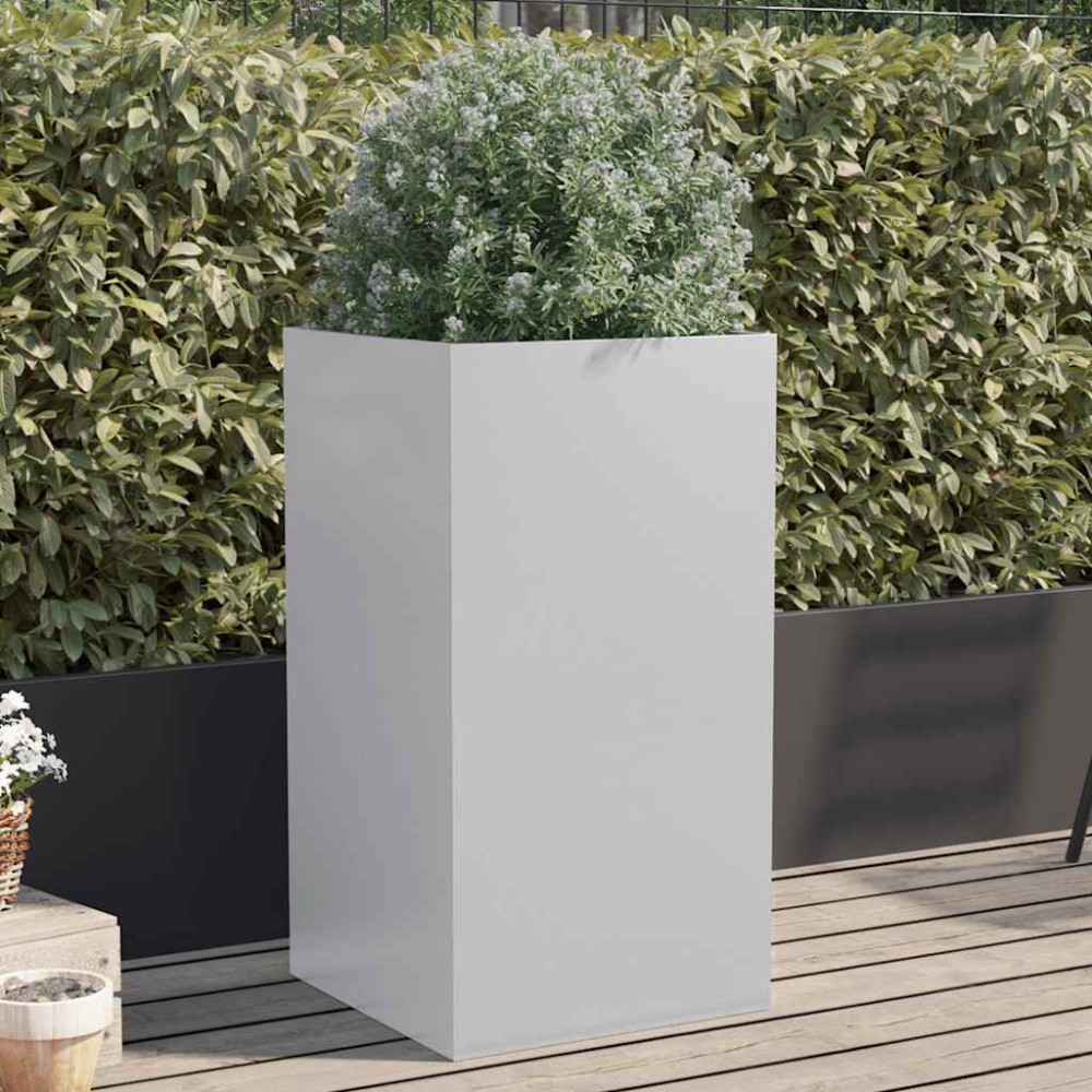 vidaXL Ζαρντινιέρα Ασημί 42x38x75 εκ. από Γαλβανισμένο Χάλυβα