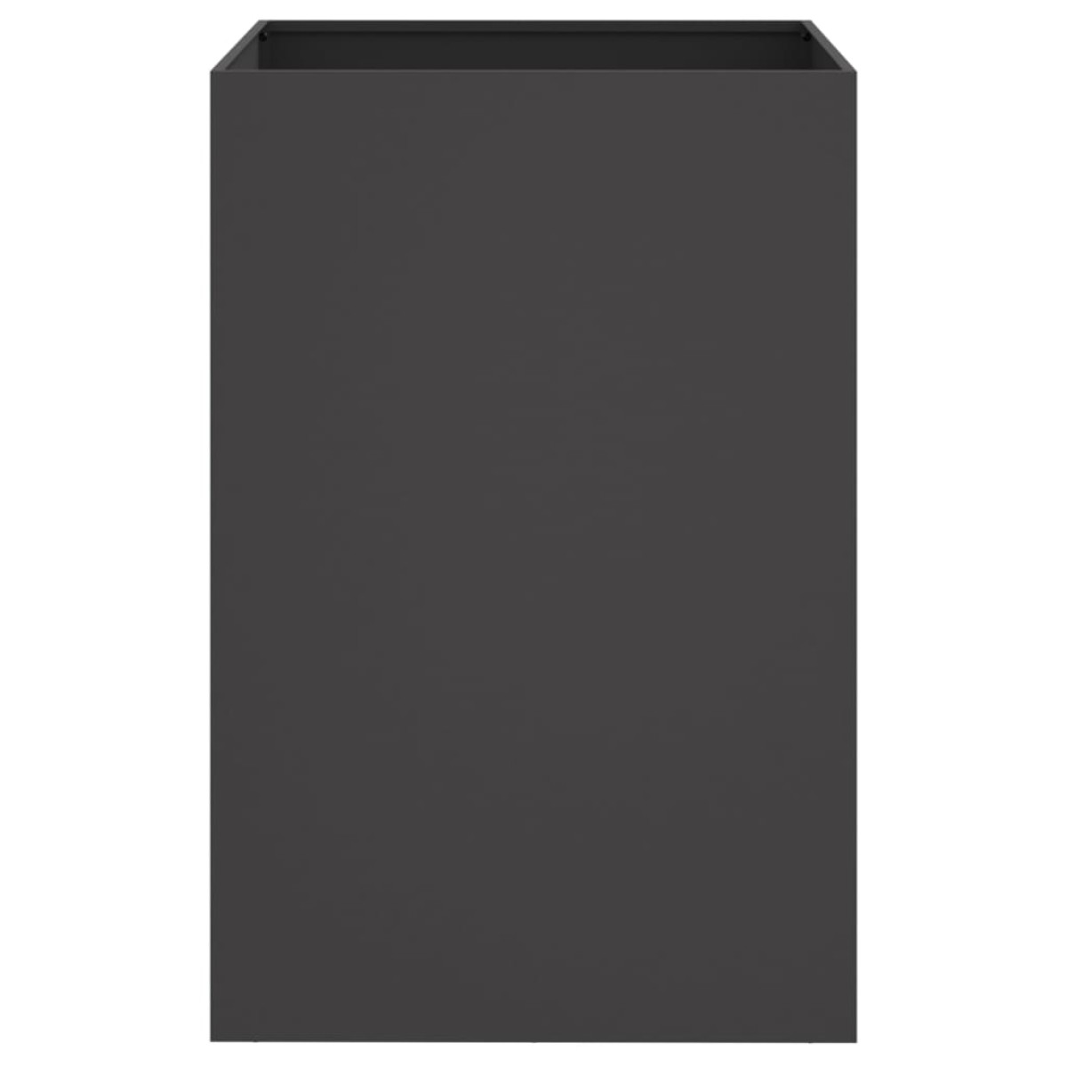 vidaXL Ζαρντινιέρα Μαύρη 52x48x75 εκ. από Χάλυβα Ψυχρής Έλασης