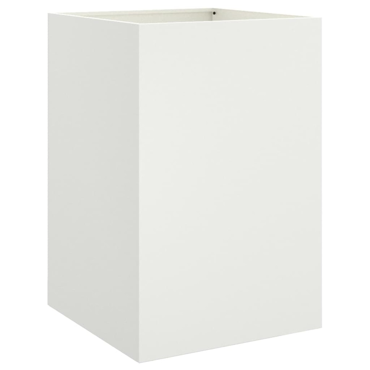 vidaXL Ζαρντινιέρα Λευκή 52x48x75 εκ. από Χάλυβα Ψυχρής Έλασης