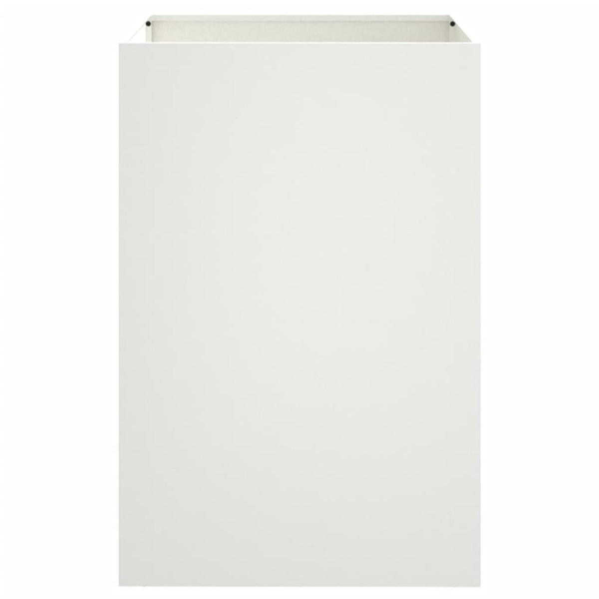 vidaXL Ζαρντινιέρα Λευκή 52x48x75 εκ. από Χάλυβα Ψυχρής Έλασης