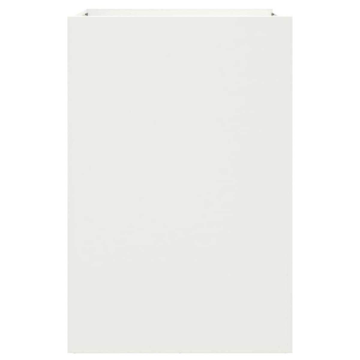 vidaXL Ζαρντινιέρα Λευκή 52x48x75 εκ. από Χάλυβα Ψυχρής Έλασης