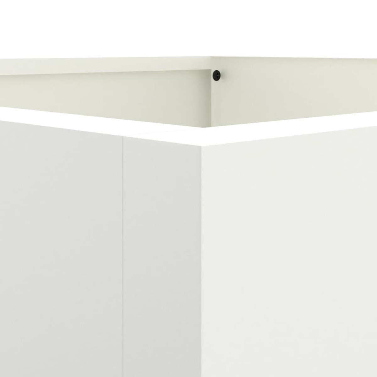 vidaXL Ζαρντινιέρα Λευκή 52x48x75 εκ. από Χάλυβα Ψυχρής Έλασης