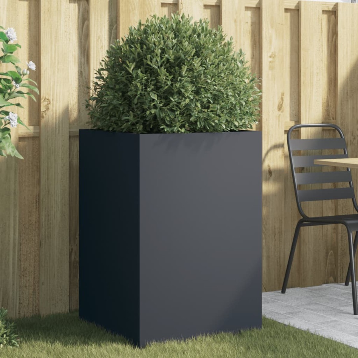 vidaXL Ζαρντινιέρα Ανθρακί 52x48x75 εκ. από Χάλυβα Ψυχρής Έλασης