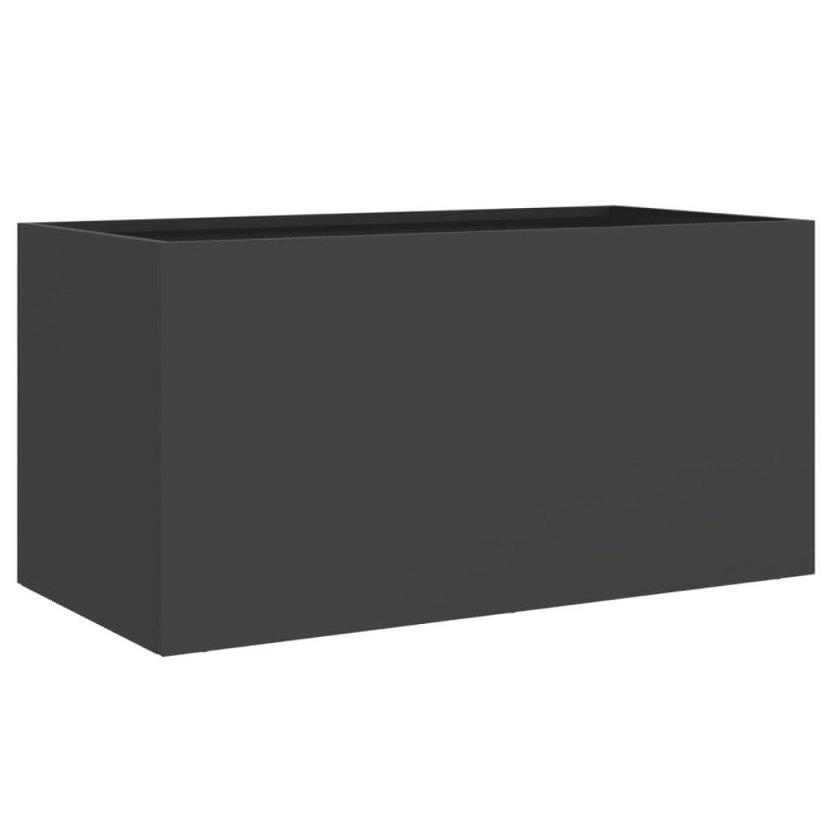 vidaXL Ζαρντινιέρα Μαύρη 62x30x29 εκ. από Χάλυβα Ψυχρής Έλασης