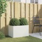 vidaXL Ζαρντινιέρα Λευκή 62x40x39 εκ. από Χάλυβα Ψυχρής Έλασης
