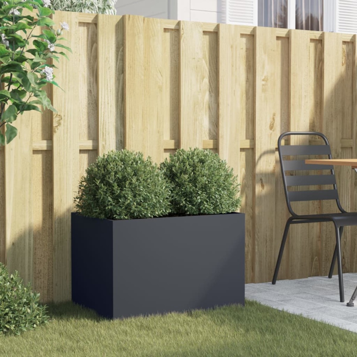 vidaXL Ζαρντινιέρα Ανθρακί 62x40x39 εκ. από Χάλυβα Ψυχρής Έλασης