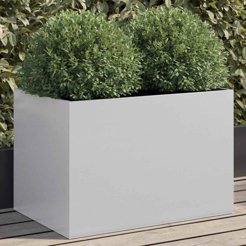 vidaXL Ζαρντινιέρα Ασημί 62x40x39 εκ. από Γαλβανισμένο Χάλυβα