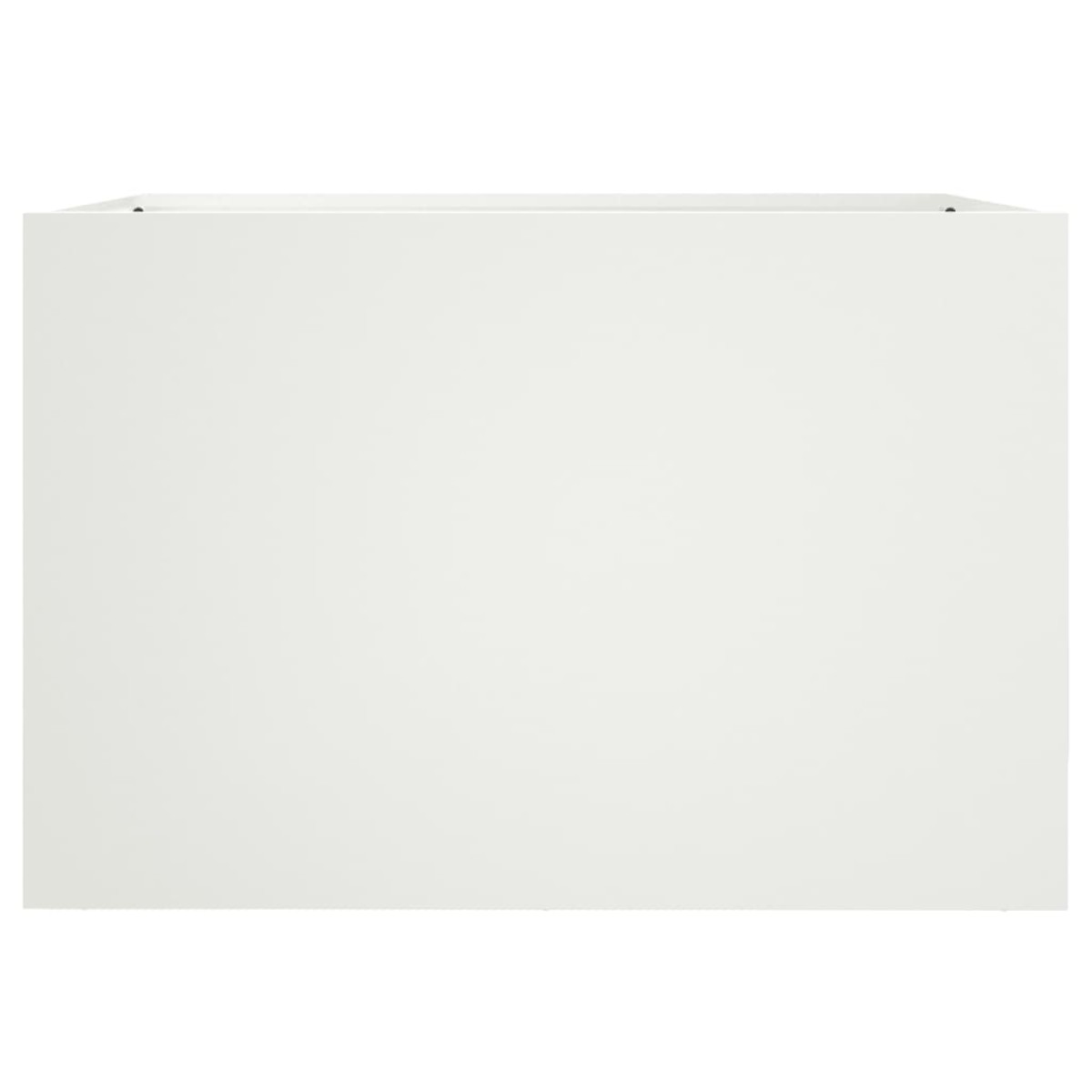 vidaXL Ζαρντινιέρα Λευκή 62x47x46 εκ. από Χάλυβα Ψυχρής Έλασης