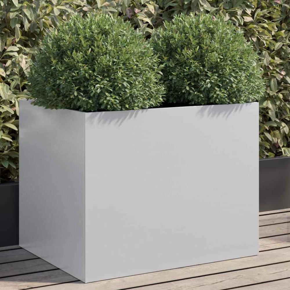 vidaXL Ζαρντινιέρα Ασημί 62x47x46 εκ. από Γαλβανισμένο Χάλυβα