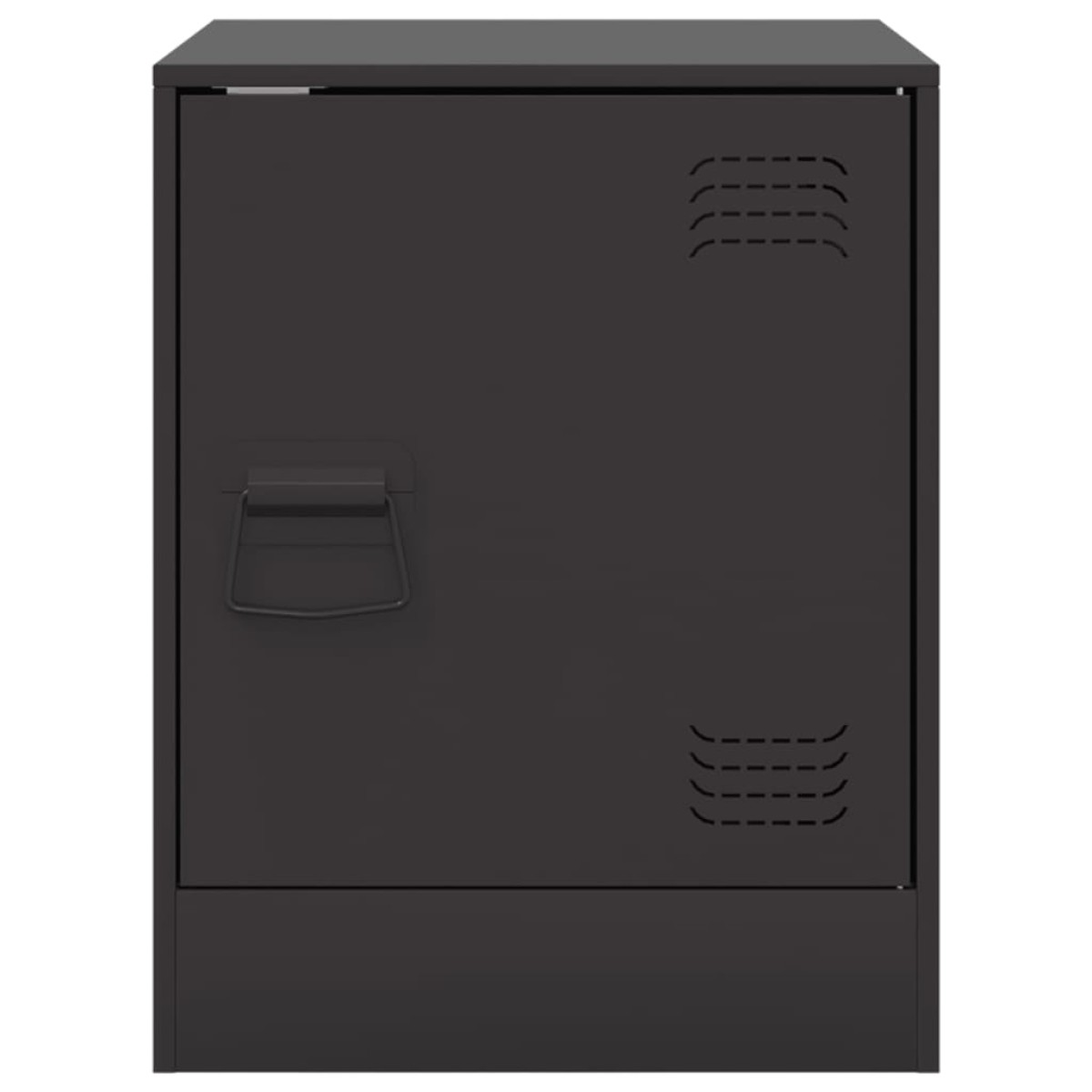vidaXL Κομοδίνο Μαύρο 34,5 x 39 x 44 εκ. από Χάλυβα